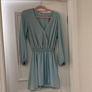 Show Me Your MuMu Light Blue Long Sleeve Dress